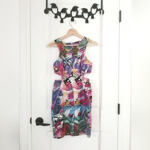 Colorful Cutout Bodycon Mini Dress